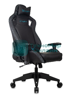 Кресло Knight Outrid Smile черный, экокожа, 120 кг, механизм качания