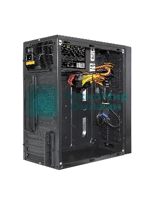 Компьютерный корпус Minitower ExeGate mEVO-9302-NPX400 (mATX, БП 400NPX с вент. 12см, 2*USB+1*USB 3.0, HD аудио, черный, с RGb подсветкой)