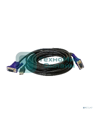 Кабель KVM ORIGO OKVMCU5/A1A с разъемами VGA и USB, 5 м