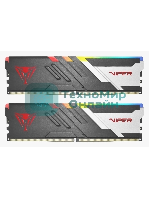Оперативная память Patriot Viper Venom, DDR5, 64GB (2x32GB), 5600MHz, CL40, DIMM, с радиаторами, RGB, черный