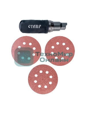 Угловая шлифовальная машина Ставр МШЭА-125/20 эксцентриковая аккумуляторная, 20Вольт, число оборотов 10 000об/мин, амплитуда колебаний 2мм, диаметр подошвы 125мм