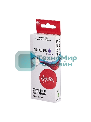 Картридж струйный Sakura 2048C001 (481XL Photo-Black) для Canon, фото-голубой, 12 мл., 4700 к.