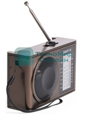 Радиоприемник портативный Сигнал Эфир-18 коричневый USB SD/microSD