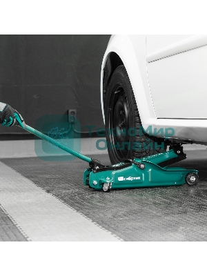 Домкрат гидравлический подкатной Сибртех 2 т, 85-330 мм, низкий подхват