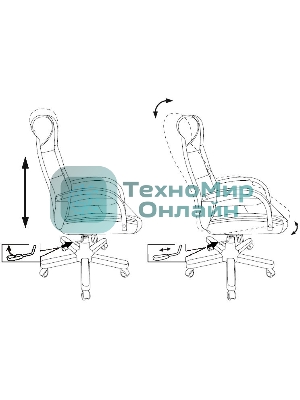 Кресло Бюрократ T-9928WALNUT/ECO черный, экокожа