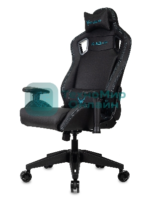 Кресло Knight Outrid Smile черный, экокожа, 120 кг, механизм качания