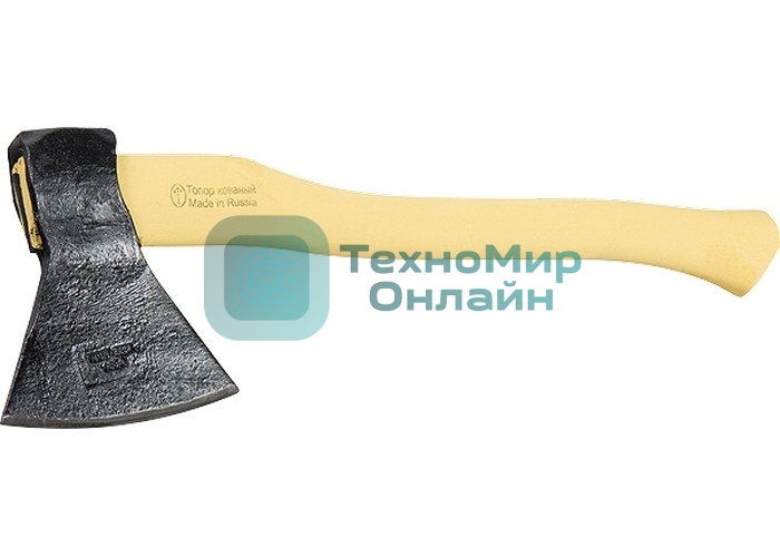 Топор-колун кованный, в сборе, 1350/1600 г, деревянное топорище, 500 мм, (Труд) г. Вача Россия