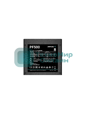 Блок питания Deepcool/GamerStorm PF500, 500Вт, 80 PLUS, 120мм, черный