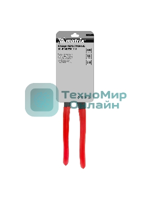 Переставные клещи Matrix 300 мм, кнопочный механизм, хром-ванадий, обливные рукоятки