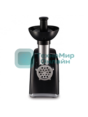 Мясорубка электрическая Moulinex ME105830 черный, 1400 Вт, 1.7 кг/мин, реверс, защита от перегрузки, насадки - 3