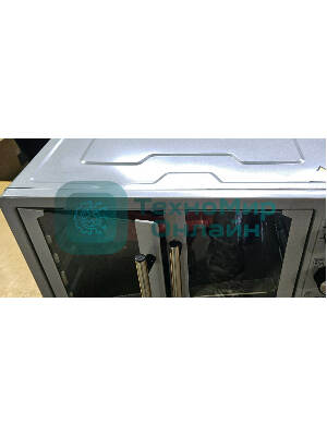 (Из ремонта, рабочий, гарантия 7 дней, Б/У, вмятина на корпусе, потертости) Мини-печь Hyundai MIO-HY077 30л. 1500Вт серебристый