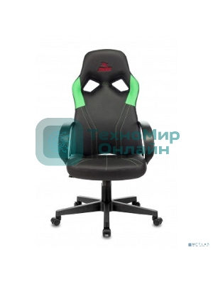 Кресло игровое Бюрократ ZOMBIE RUNNER черный/зеленый искусственная кожа крестовина пластик