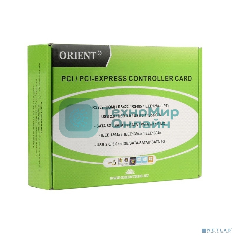 Контроллер ORIENT XWT-PE4SV2LP, PCI-E to COM 4-port (WCH CH384) Low Profile oem 