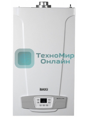 Котел газовый BAXI ECO LIFE 24F настен, 24 кВт, двухконтурный, с закрыт. кам. сгор.