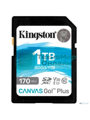 Флеш карта Kingston 1Tb SDXC Canvas Go Plus 170R C10 UHS-I U3 V30/Kingston 1Tb SDXC Canvas Go Plus 170R C10 UHS-I U3 V30
