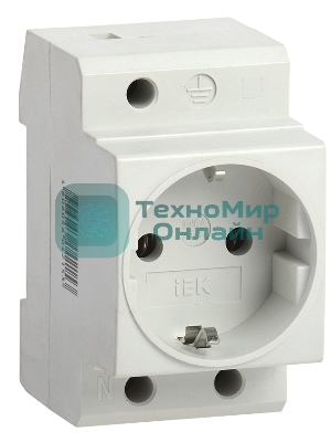 Розетка силовая РАр10-3-ОП с заземл. на DIN-рейку IEK MRD10-16