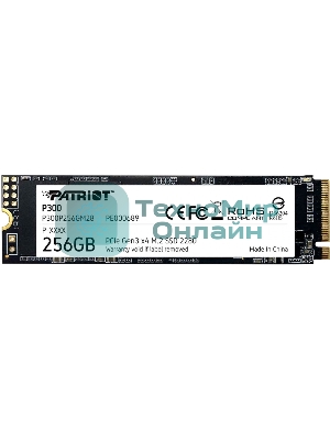 Накопитель SSD Patriot P300, 256Gb, PCIe 3.0 x4, M.2 2280, NVMe, R/W 1700/1100