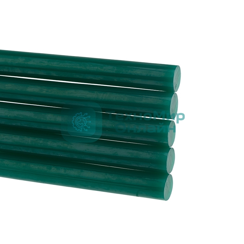 Клеевые стержни Rexant, Ø11 мм, 100 мм, зеленые, 6 шт., блистер