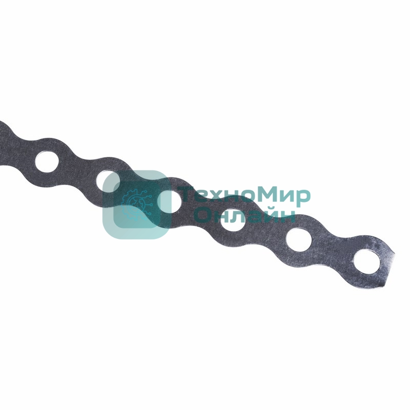 Лента полоса монтажная оцинкованная, перфорированная волна Rexant 12х0,55 мм, рулон 25 м