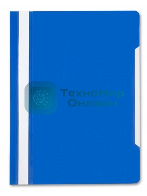 Папка-скоросшиватель Бюрократ -PS20BLUE A4 прозрач.верх.лист пластик синий