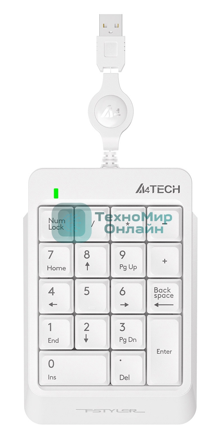Числовой блок проводной A4Tech Fstyler FK13, USB, белый