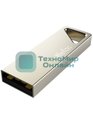 Флешка USB Netac U326 (NT03U326N-064G-20PN), 64Gb, USB 2.0, R/W 50/15, серебристый