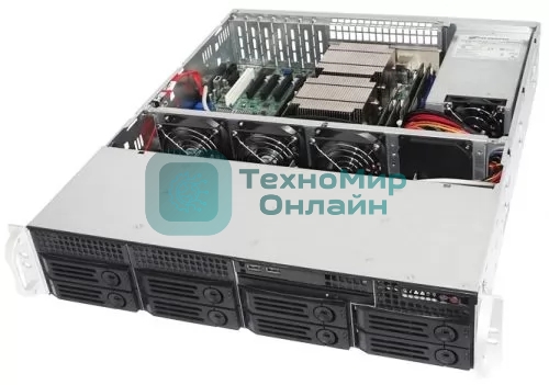 Серверный корпус 2U rackmount, 8+1 trays, 550W CRPS PSU(1+1)/21