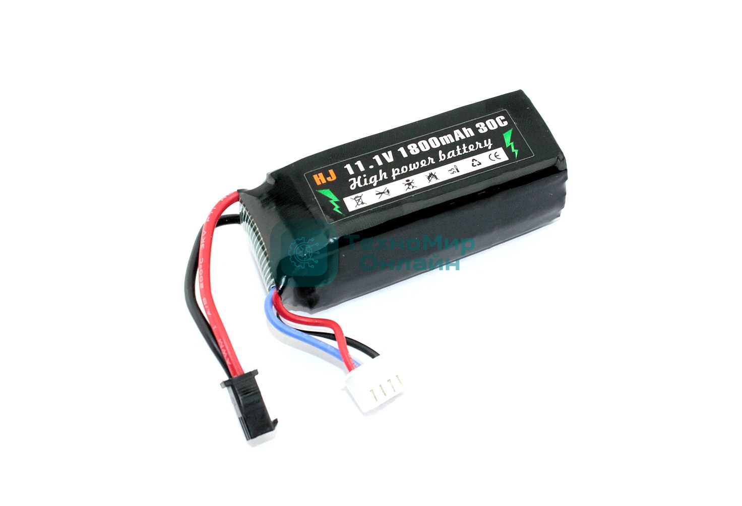 Портативный аккумулятор Li-Pol 11.1v 802555 1800mAh разъем SM