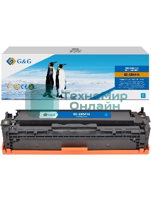 Картридж G&G аналог HP CB541A/125A/Canon 716 синий 1.4k с чипом