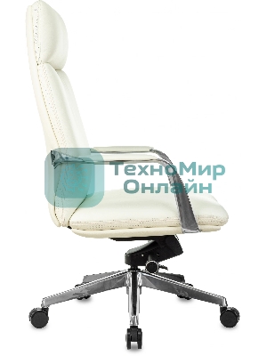 Кресло Бюрократ VEGA белый, кожа