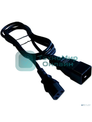 Шнур питания С13-C20, 3х0.75, 220В, 10А, черный, 3 метра