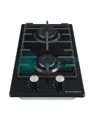 Газовая варочная панель Maunfeld EGHE.32.3EB/G, 2 конфорки, эмалированная сталь, черный
