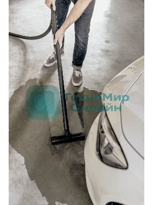 Строительный пылесос Karcher WD 3 P S V-17/4/20 желтый, 1000 Вт, уборка сухая/сбор воды, пылесборник мешок/контейнер, 17 л