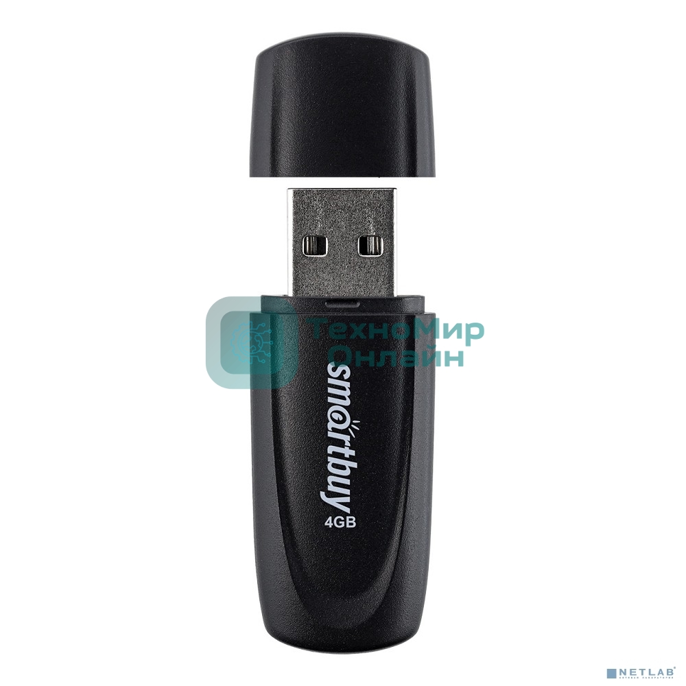 Флешка USB Smartbuy Scout black (SB016Gb2SCK), 16Gb, USB 2.0, R/W 15/8, черный
