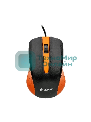 Мышь проводная ExeGate Professional Standard SH-9030BO черный/оранжевый, 1200 dpi, USB, кнопки - 3