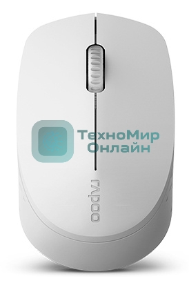 Мышь Rapoo M100 светло-серый оптическая (1300dpi) silent беспроводная BT/Radio USB (2but)