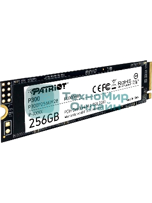 Накопитель SSD Patriot P300, 256Gb, PCIe 3.0 x4, M.2 2280, NVMe, R/W 1700/1100
