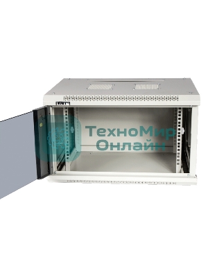 Шкаф настенный серии Pro, 9U 600x450, стеклянная дверь