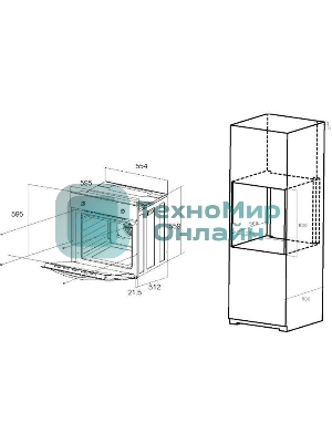 Духовой шкаф электрический Maunfeld EOEM.589B черный/серебристый, встраиваемый