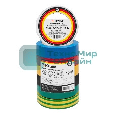 Набор изоляционных лент Kranz 0.13х15 мм, 10 м, 7 цветов