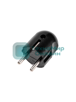 Вилка Евро Rexant прямая с з/к 16А черная