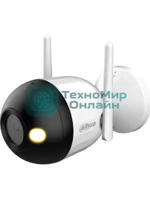 Уличная цилиндрическая IP-видеокамера Dahua DH-IPC-F2CP-PV-0280B Smart Dual Light 2Мп, 1/3” CMOS, объектив 2.8мм, видеоаналитика, ИК 30м, LED 30м, микрофон, динамик, Wi-Fi 2.4ГГц, IP67, металл пластик