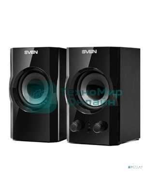 Акустическая система SVEN SPS-606, черный, акустическая система 2.0 (мощность 2x3 Вт(RMS))