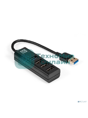 USB-концентратор 4-в-1 ExeGate DUB-3213 (кабель-адаптер USB2.0 --> 3xUSB2.0, 1xUSB3.0, Plug&Play, черный)