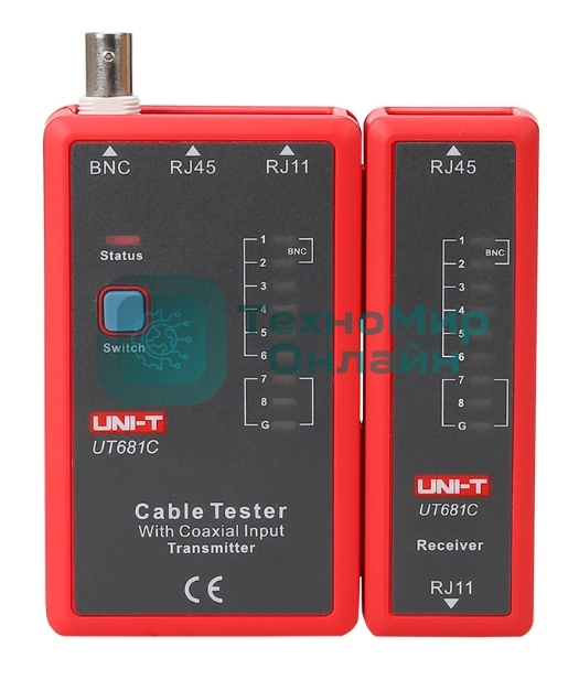 Кабельный тестер Uni-T UT681C, RJ45, RJ 11/12 и BNC