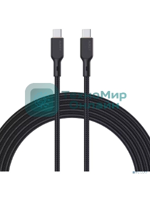 Кабель Aukey Nylon Braided 100w Kevlar 1m черный