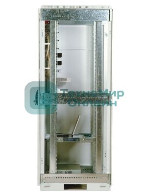 Шкаф коммутационный ЦМО ШТК-М-42.6.10-3ААА 42U 600x1020 мм пер. дв. металл задн. дв. стал. лист 2 бок. пан. направл. под закл. гайки 550 кг серый