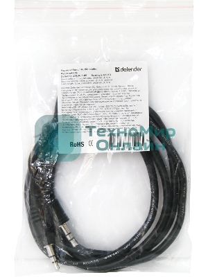 Аудио-кабель Defender Jack01-05 Jack M- Jack M, 1.5 м