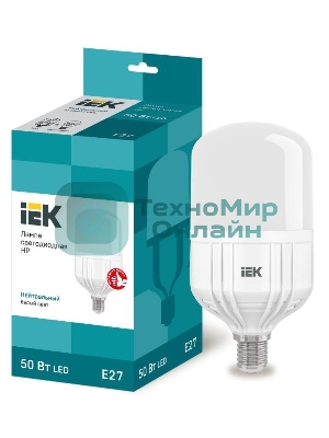 Лампа cветодиодная IEK LLE-HP-50-230-40-E27 HP 50Вт 230В 4000К E27 IEK