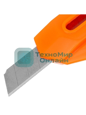 Нож Sparta 18 мм, выдвижное лезвие, для резки обоев, линейка